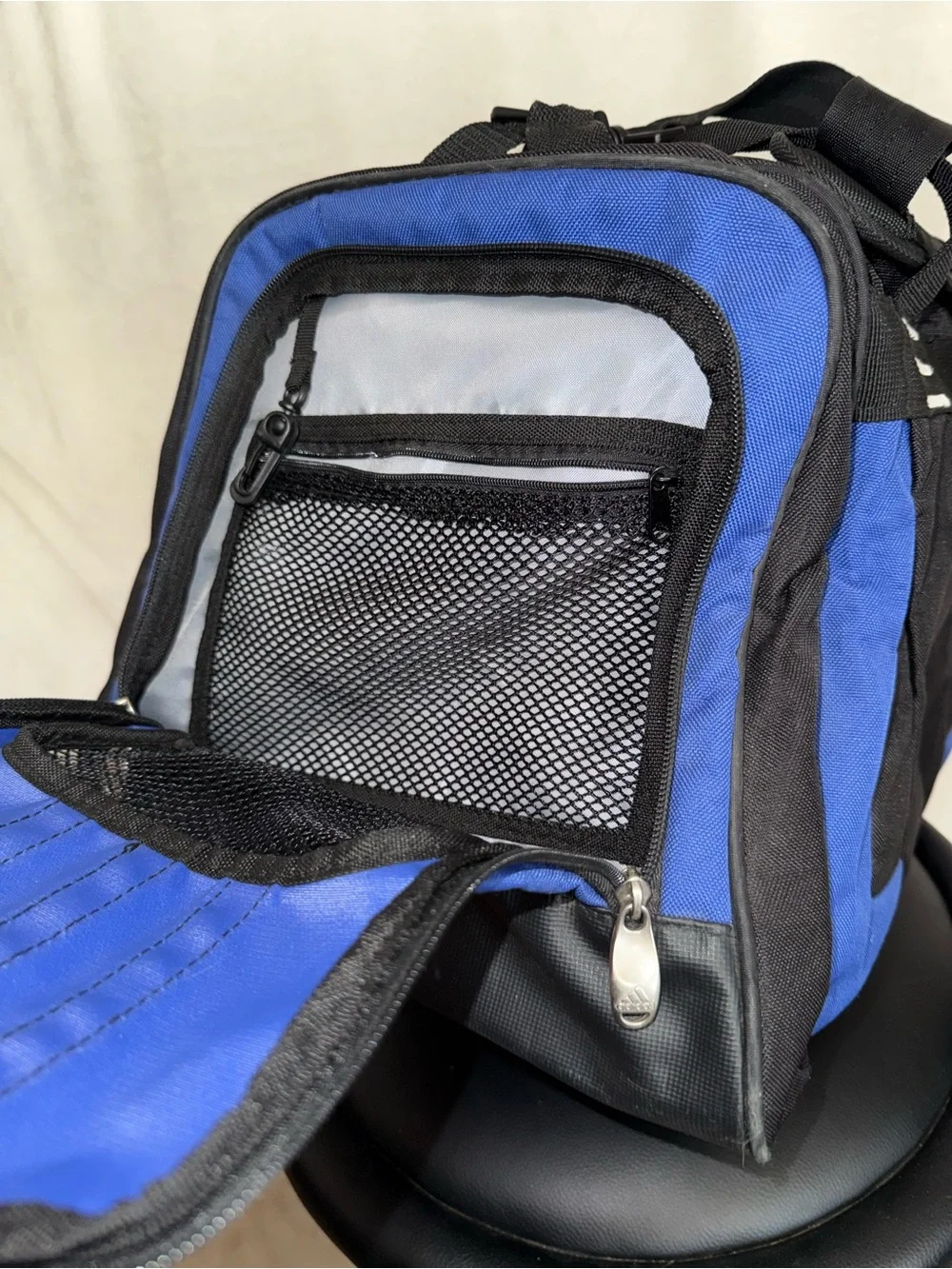 Adidas Vintage 90s Duffel or Gym Bag - Blue/Black